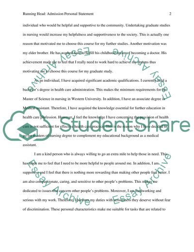 A Significant Work Experience Related to Provision of Health Services