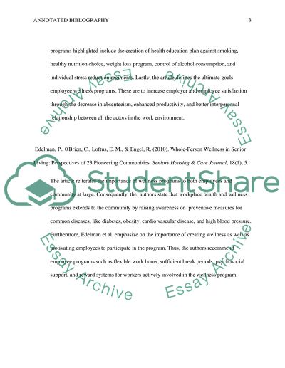 Annotate bibliography