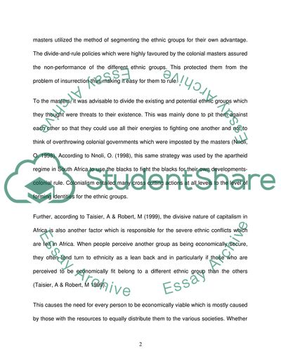Ethnicity Conflict in Zimbabwe