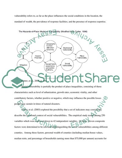 Can Social Vulnerabilities Be Affected by the Location of the Disaster