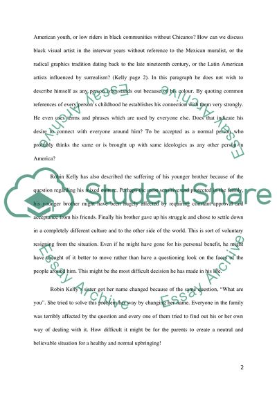 Analysis of Being Polycultural Article by Robin Kelly