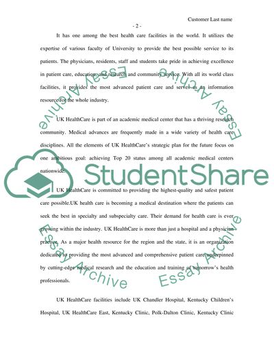 The United Kingdom Health Care University, Current State of Heath Care Industry