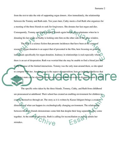 Film summary title never let me go