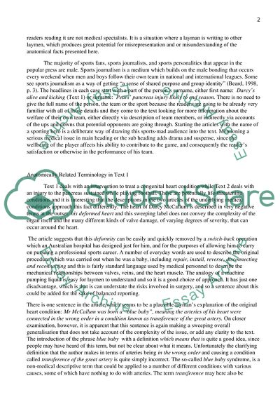 Anatomy Terminology in the Media