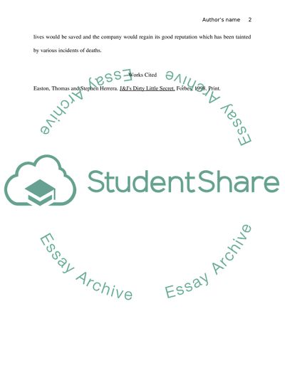 An overview of J and J Company