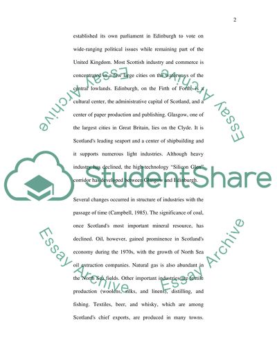 Peculiarities of Industrial Structure of Scotland