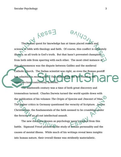 Psychology as the Enemy of Christian Faith