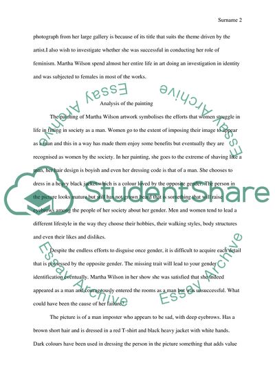 The Work of Martha Wilson and the Right Title for the Painting