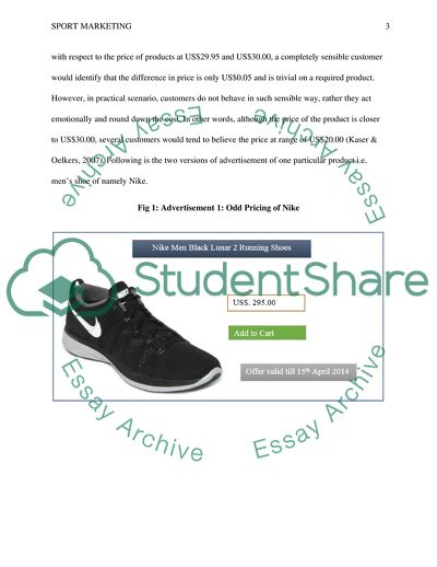 Mock-Up Advertisement for a Sport Nike Product