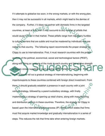 Organizational Expansion into Global Sector