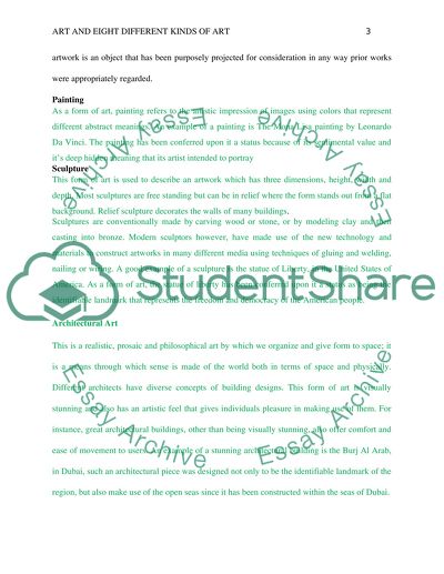 Art & Eight Different Kinds of Art