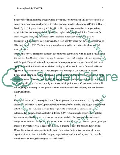 The Process of Finance Benchmarking