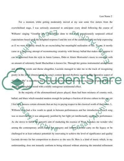 Museum/Performance Visit Report