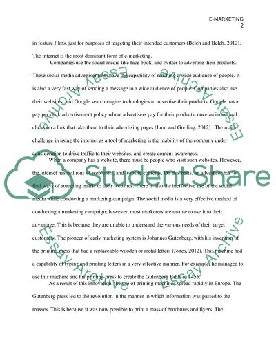 The Evolution of E-Marketing Tools