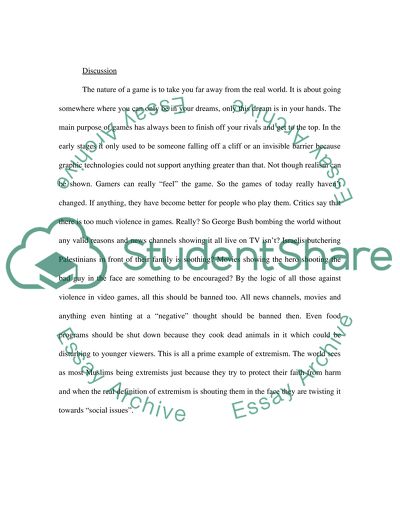 Violence in Video Games