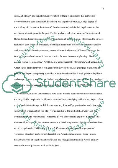 Contemporary Issues in Post Compulsory Education