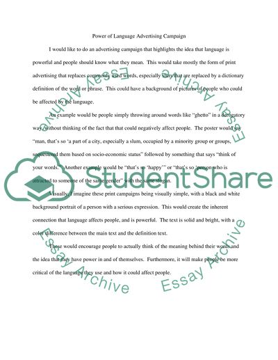 Power of Language Advertising Campaign