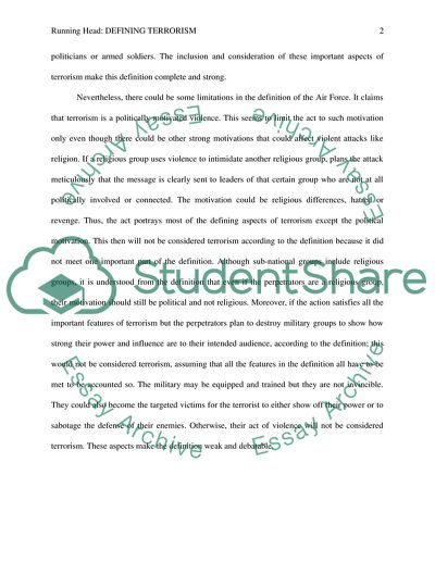 The Problem of Terrorism Definition