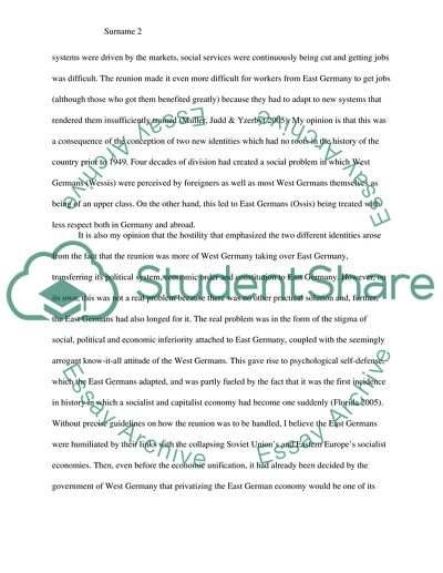 The major problems that emerged from the fall of the wall for the newly united Germany