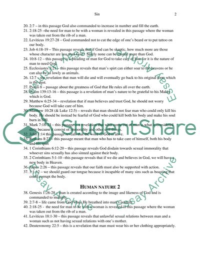 The Analysis of the Sin