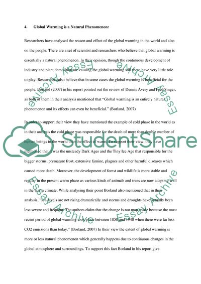 Global Warming: Natural or Man Made