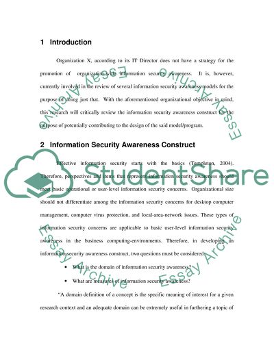 Current Status of Security Awareness
