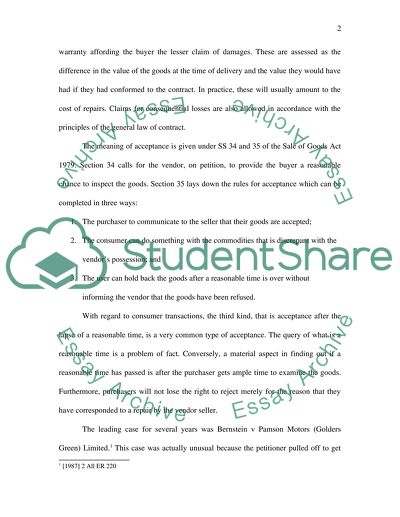 The Remedies Available to a Consumer In Case of Faulty Goods
