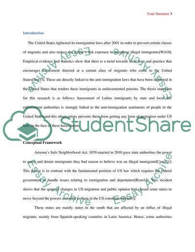 Harassment of Latino Immigrants by the State