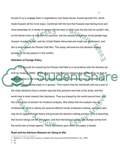 How the Decision Makers Went to War in the Persian Gulf