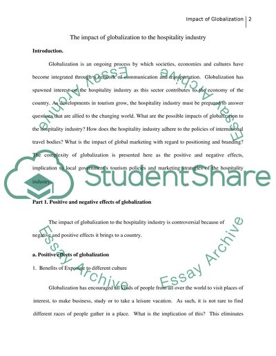 Communication in hospitality industry essay example image