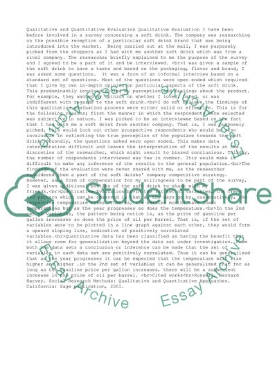 Qualatative and Quantitative Analysis