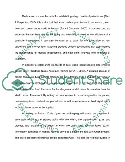 Is the statement Good record-keeping shows good clinical care true Discuss