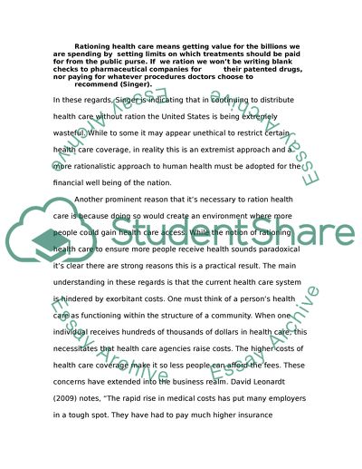 Rationing health care