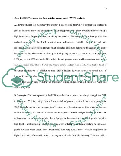 GEK Technologies: Competitive Strategy and SWOT Analysis