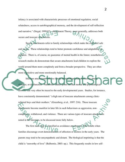 Attachment Theory:Main Principles,Insecure Attachments and Social Implications