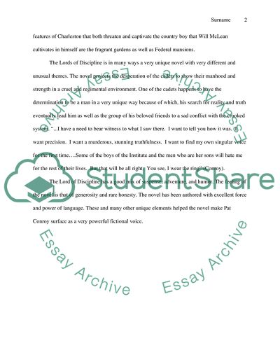 The Lords of Discipline By: Pat Conroy