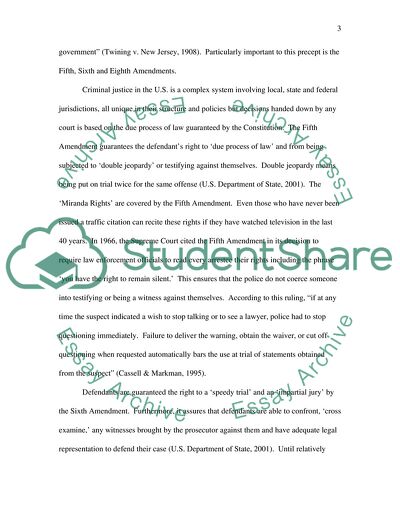 Influence of the US Constitution on the American Criminal Justice System