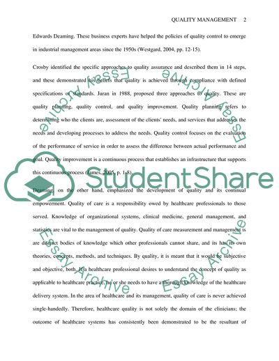 The Conceptual Underpinnings of Continuous Quality Management