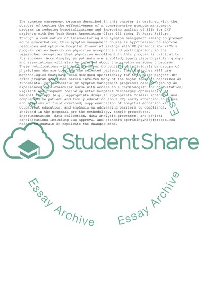 Management on Quality of Life