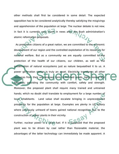 Should We Water the Nuclear Plant