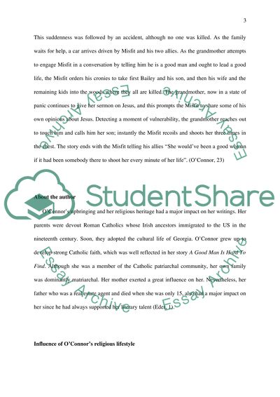 Summary of A Good Man Is Hard To Find by Flannery OConner