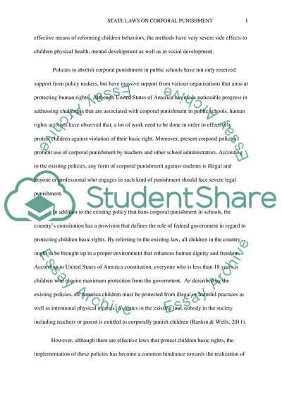 State Laws on Corporal Punishment