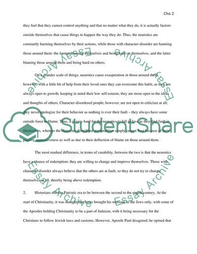 Neurosis and Character Disorder Are Disorders of Responsibility