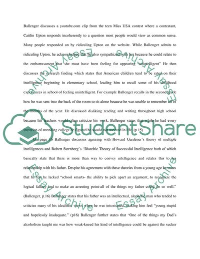 The Issue of Happiness in Theories of Intelligence by Bruce Ballenger