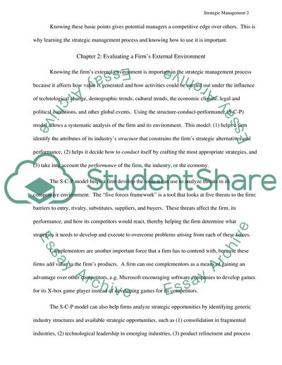 Strategic Management Competitive Advantage