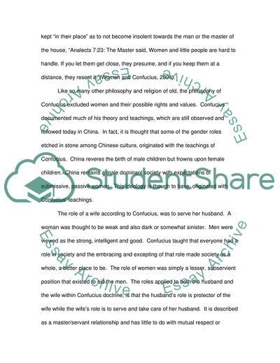 Patriarchal Dogmas Confucius