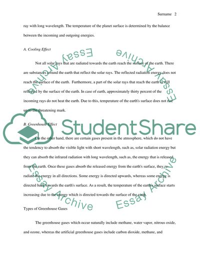 Global Warming and Energy