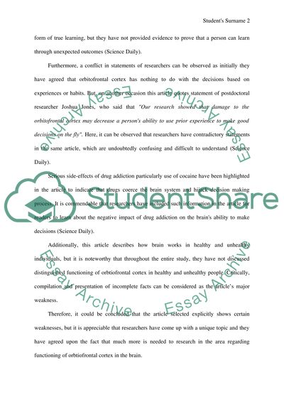 Analyzing Brain Area Role Learning Identified