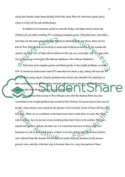 Obesity in New Orleans