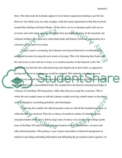 The end of Lehman Brothers